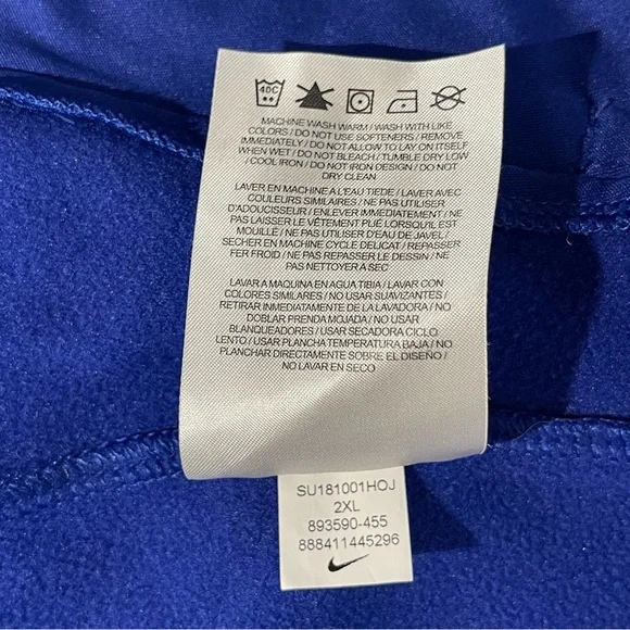 Nike France Federation FFF 2018/2019 Futbol Soccer Full Zip Blue Jacket Size XXL - Picture 7 of 9